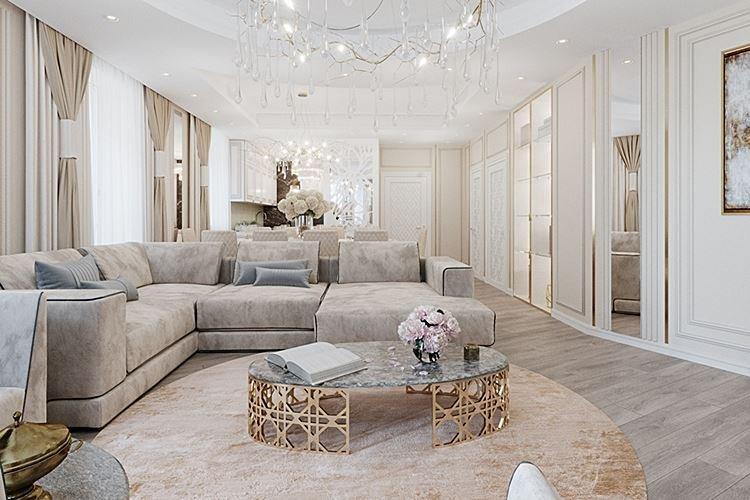 Дизайн гостиной 2021 в классическом стиле