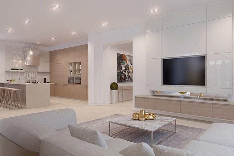 Дизайн потолка - Дизайн гостиной 2021