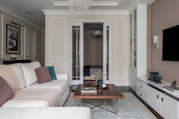 Гостиная в классическом стиле - дизайн интерьера фото