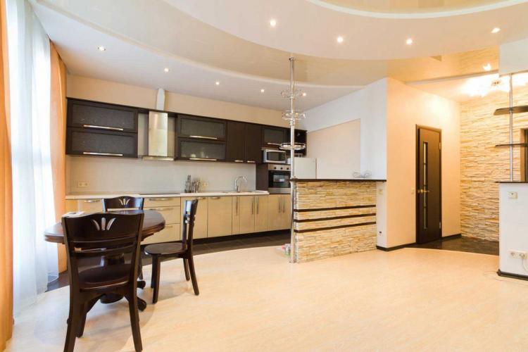 Отделка потолка - Дизайн интерьера кухни