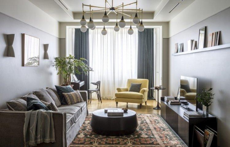 Гостиная в стиле контемпорари - дизайн интерьера фото