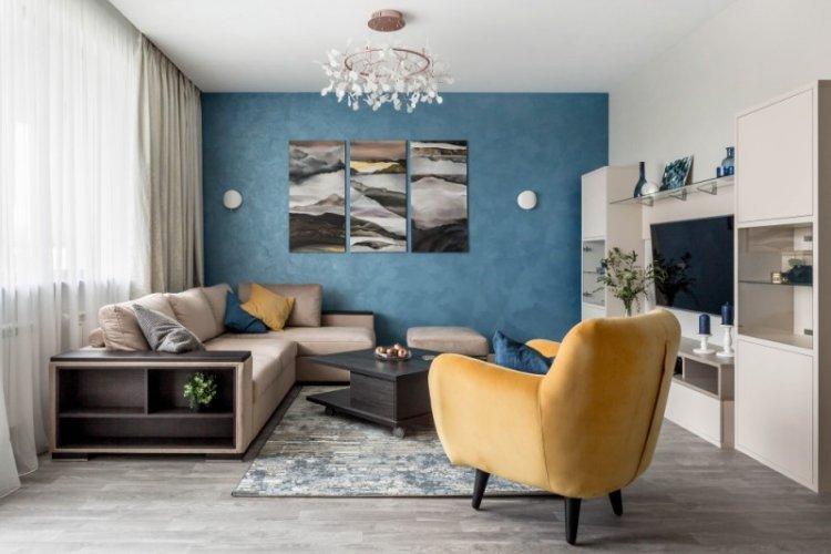 Гостиная в стиле контемпорари - дизайн интерьера фото