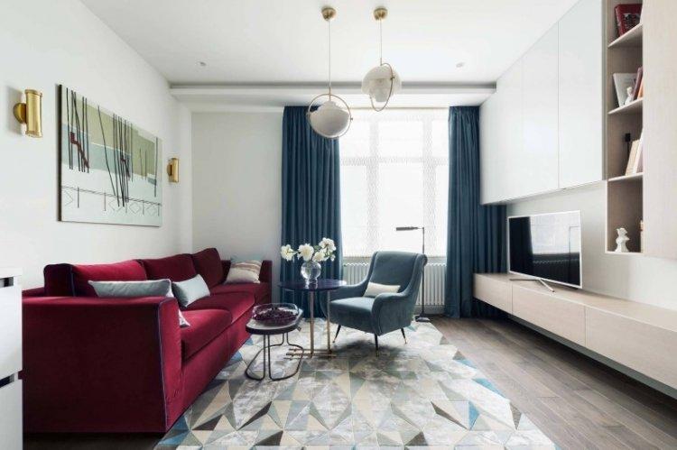 Гостиная в стиле контемпорари - дизайн интерьера фото