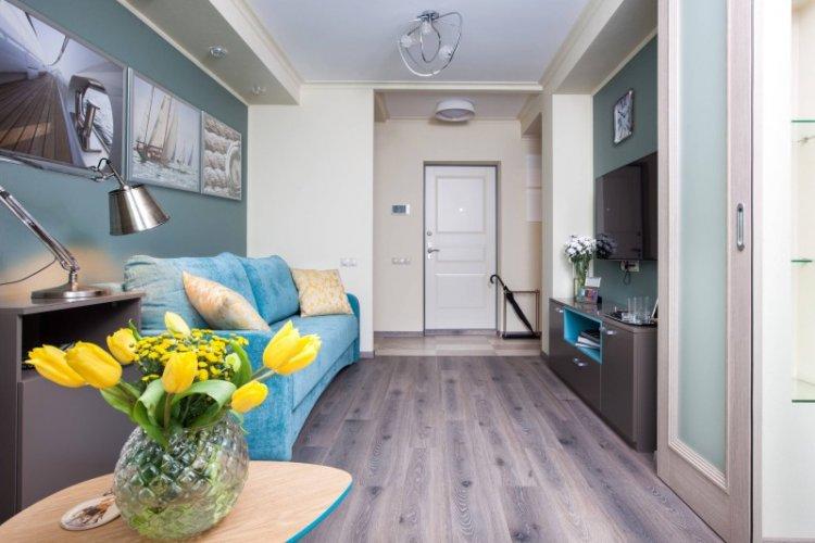 Гостиная в стиле контемпорари - дизайн интерьера фото