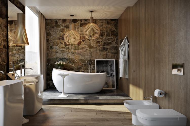 Дизайн интерьера ванной комнаты - фото