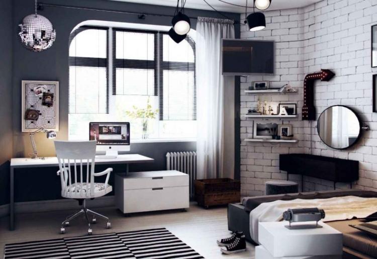 Черно-белая - Дизайн комнаты для девочки-подростка