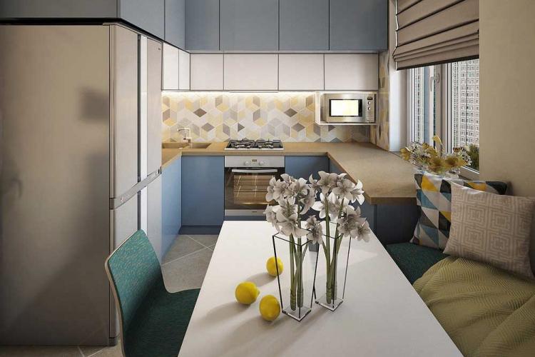 Дизайн кухни 10 кв.м. - фото реальных интерьеров