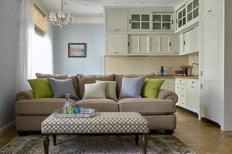 Отделка стен - Дизайн кухни 12 кв.м.