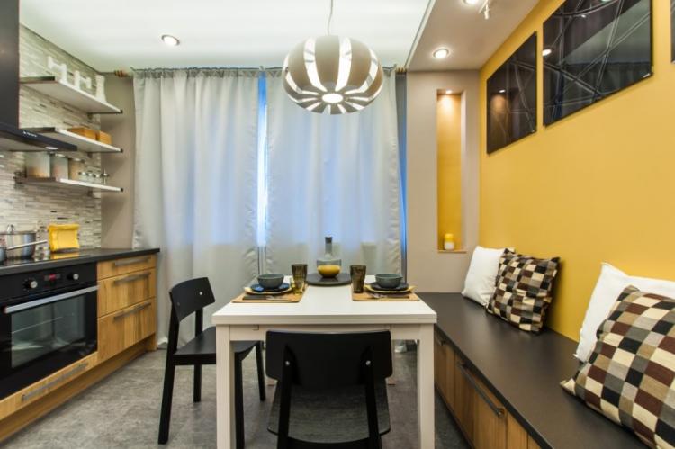 Отделка стен - Дизайн кухни 13 кв.м.