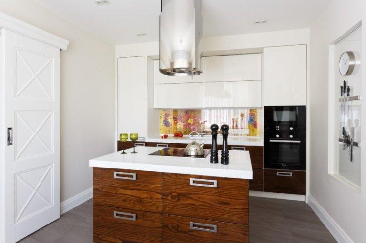 Белая кухня 14 кв.м. - Дизайн интерьера