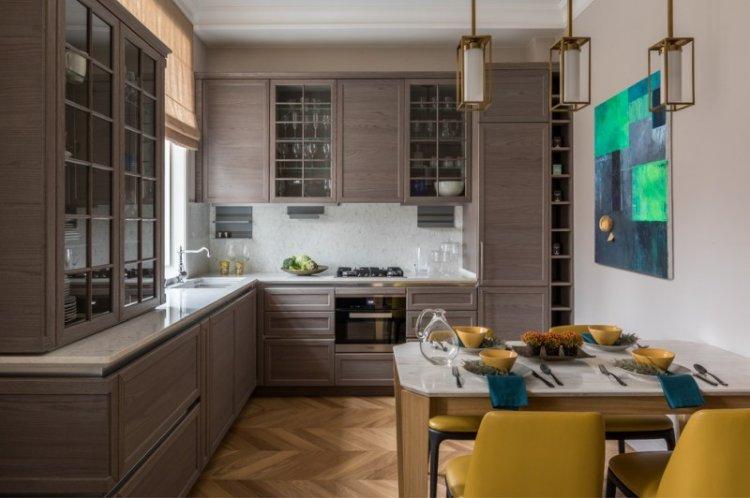 Кухня 14 кв.м - дизайн интерьера фото