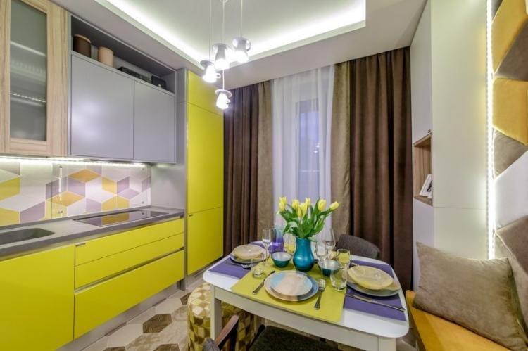 Декоративная подсветка - Дизайн кухни 3 на 3