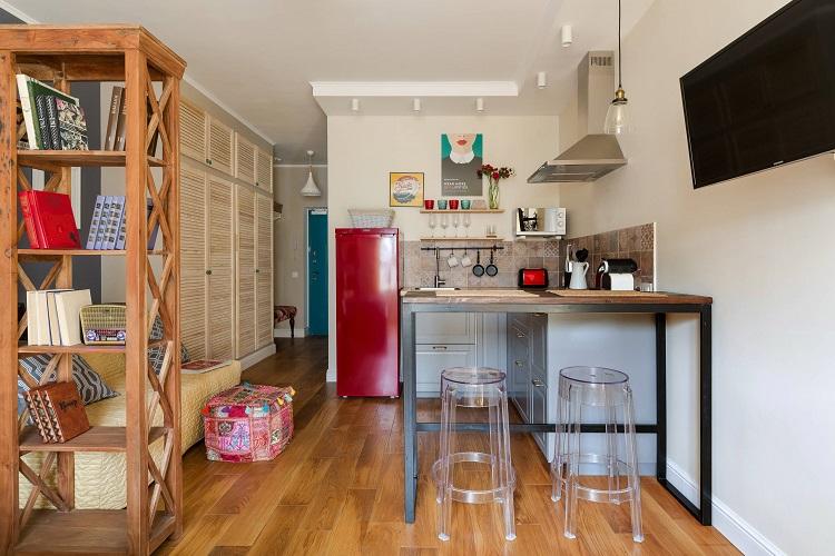 Отделка пола - Дизайн кухни 6 кв.м.