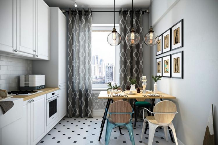 Кухня 7 кв.м. в скандинавском стиле - Дизайн интерьера