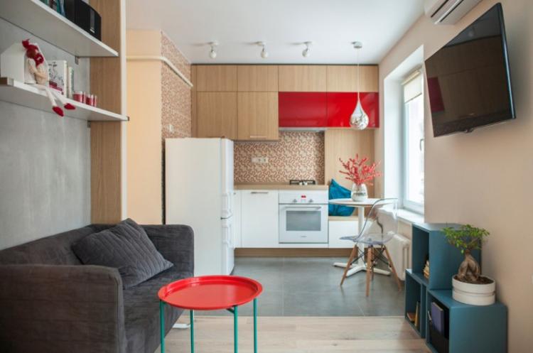 Коричневая кухня 8 кв.м. - Дизайн интерьера