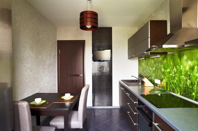 Отделка стен - Дизайн кухни 9 кв.м.