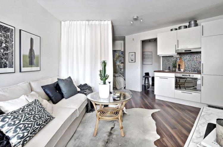 Кухня-гостиная 20 кв.м. - Дизайн интерьера фото