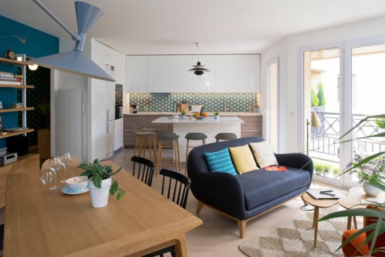 Дизайн кухни-гостиной - фото реальных интерьеров