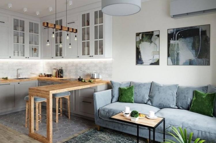 Дизайн кухни-гостиной - фото реальных интерьеров