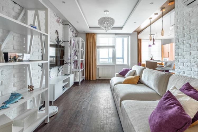 Дизайн кухни-гостиной - фото реальных интерьеров