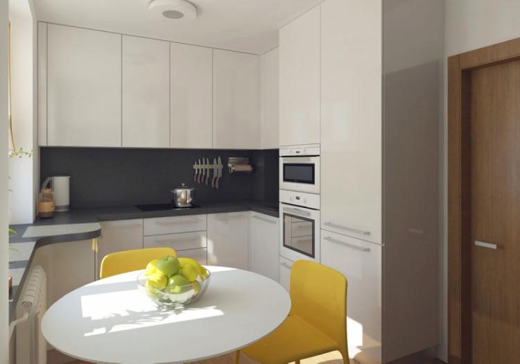 Дизайн интерьера кухни в хрущевке - фото