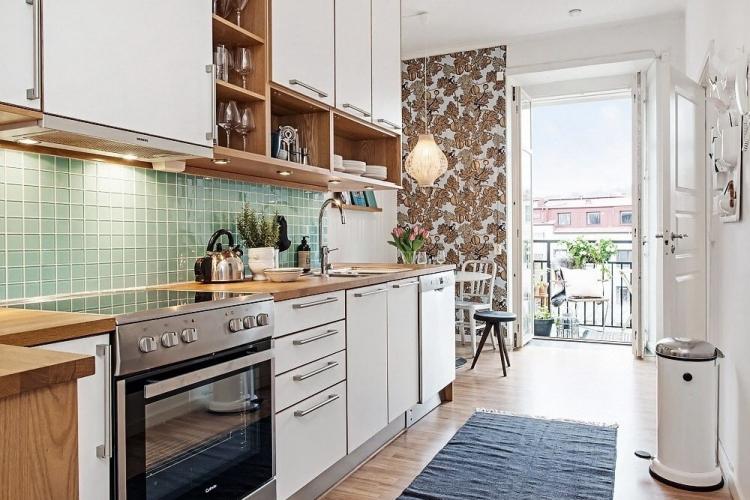 Дизайн интерьера кухни в скандинавском стиле - фото