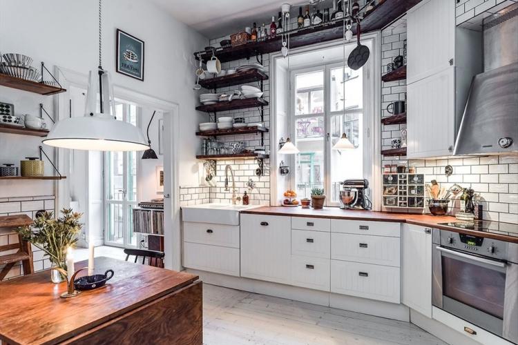 Дизайн интерьера кухни в скандинавском стиле - фото