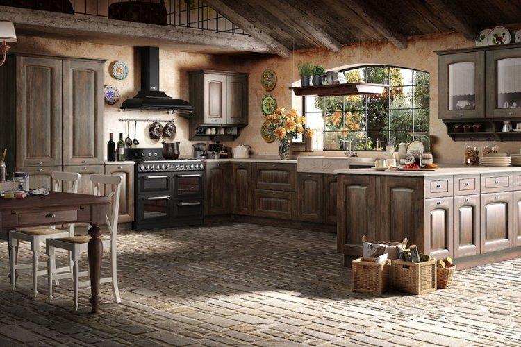 Кухня в стиле кантри - Дизайн интерьера фото