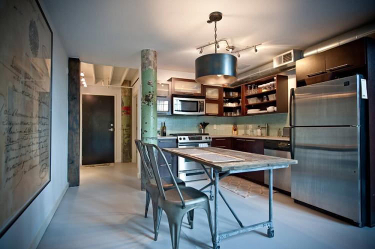 Дизайн кухни в стиле лофт - фото реальных интерьеров