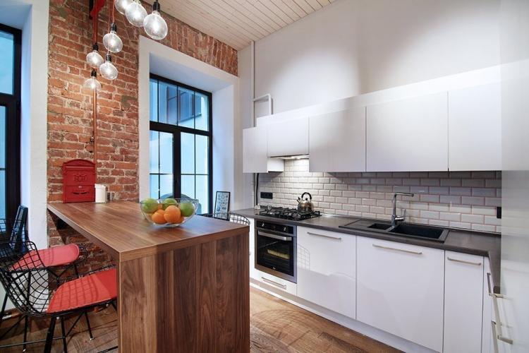 Дизайн кухни в стиле лофт - фото реальных интерьеров