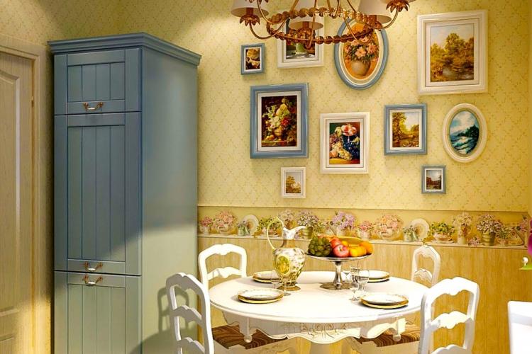Отделка стен - Дизайн кухни в стиле прованс
