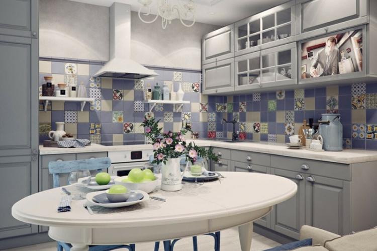 Фартук для кухни в стиле прованс