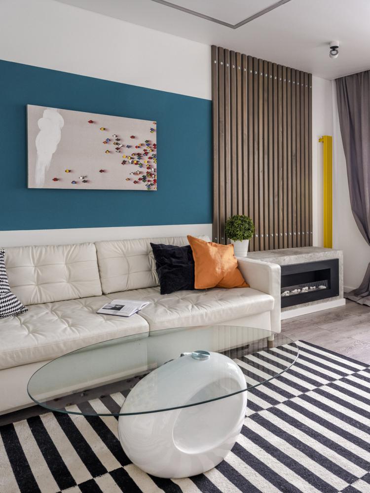 Дизайн квартиры с яркими акцентами