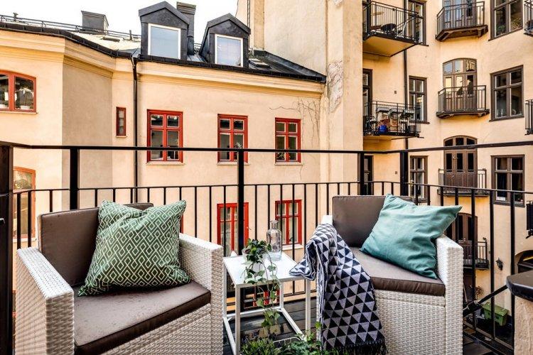 Акцент на пол - Дизайн квартиры в скандинавском стиле