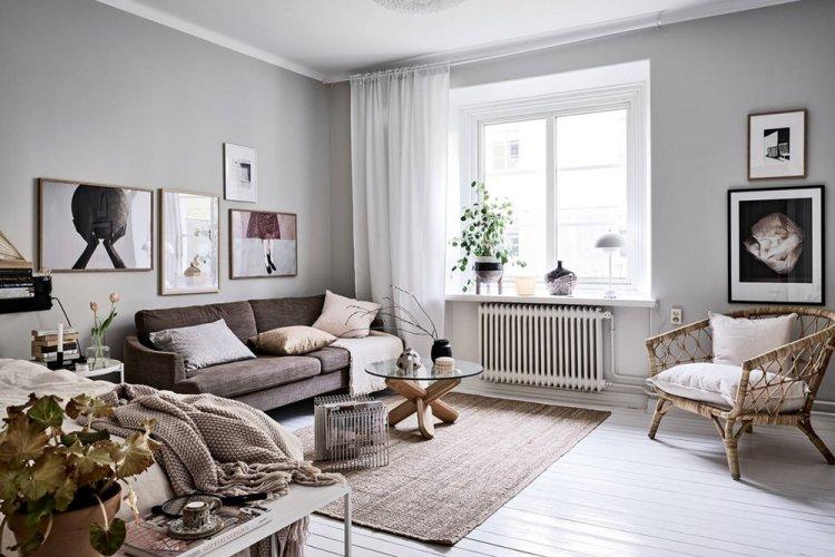 Нетипичная скандинавская студия - Дизайн квартиры в скандинавском стиле