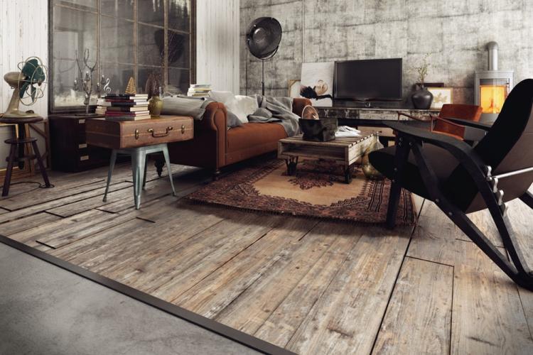 Отделка пола - Дизайн квартиры в стиле лофт