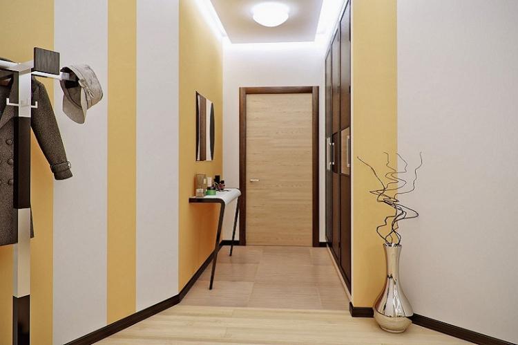 Отделка стен - Дизайн маленькой прихожей