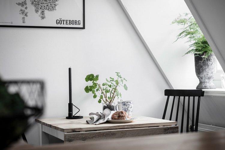 Дизайн мансарды 33 кв.м. в Стокгольме - Дизайн однокомнатной квартиры 33 кв.м.