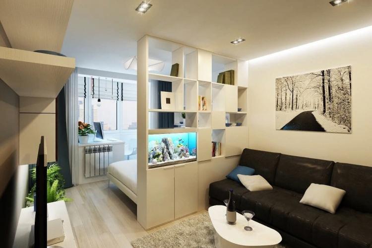 Мебель - Зонирование однокомнатной квартиры 40 кв.м.