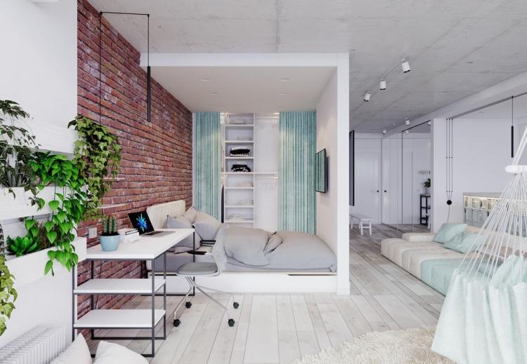 Дизайн однокомнатной квартиры 40 кв.м. - фото