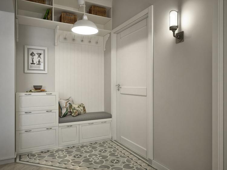 Белая прихожая в хрущевке - Дизайн интерьера