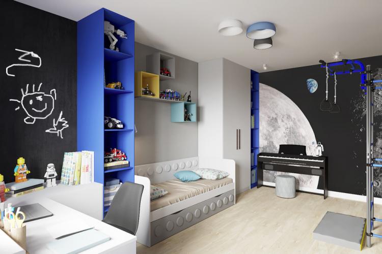 Дизайн-проект детской для мальчика, Подольск