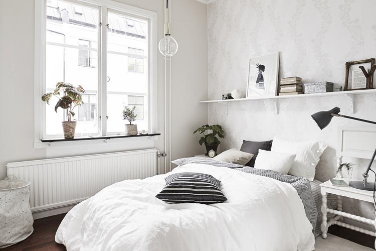 Белая спальня 12 кв.м. - Дизайн интерьера