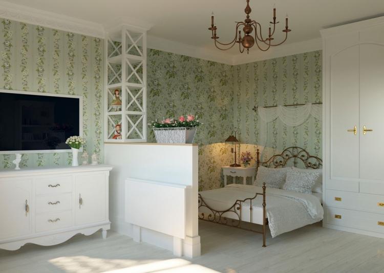 Спальня-гостиная в стиле прованс - Дизайн интерьера