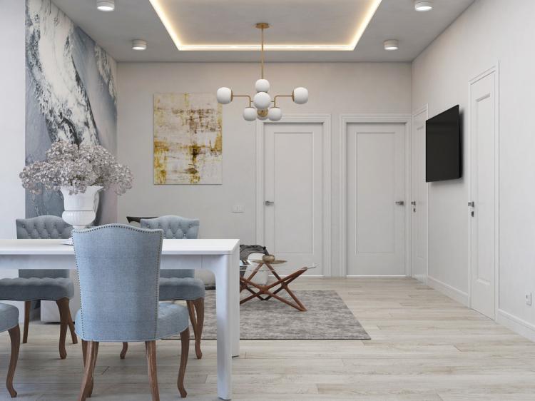 Дизайн трехкомнатной квартиры 90 кв.м.