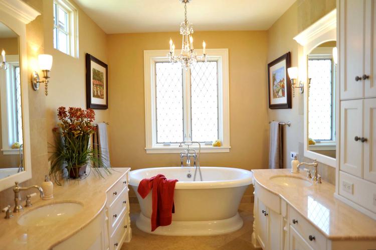 Желтая ванная комната - Дизайн интерьера 2019