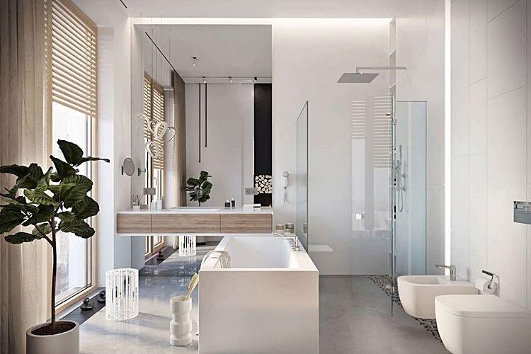 Дизайн ванной комнаты 2021 - фото реальных интерьеров