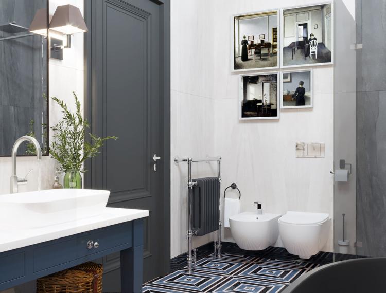 Дизайн ванной комнаты «Оттенки серого»