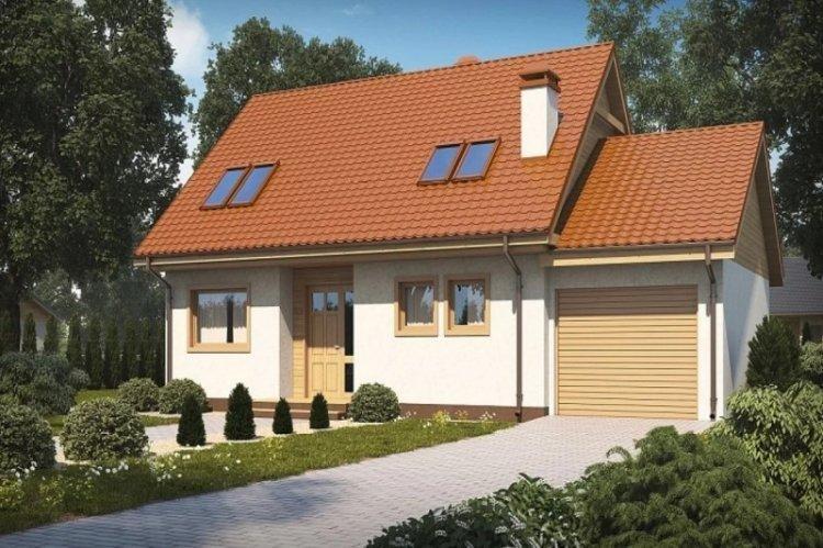 Одноэтажный дом с мансардой - проекты и фото