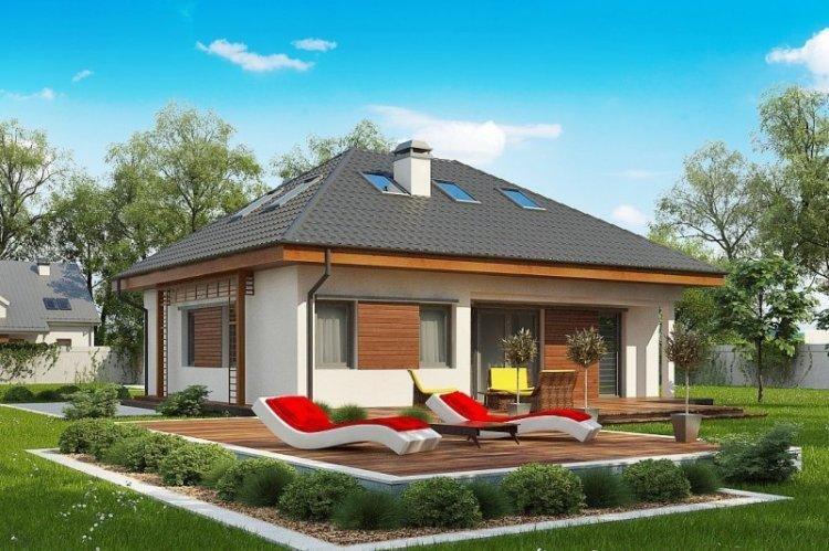 Одноэтажный дом с мансардой - проекты и фото